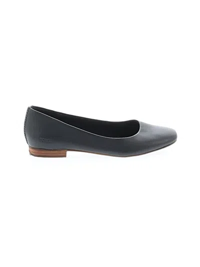 Pre-owned Toms Flats In Black