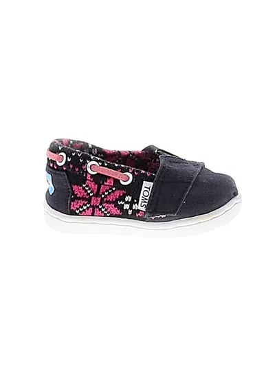 Pre-owned Toms Kids' Flats In Black