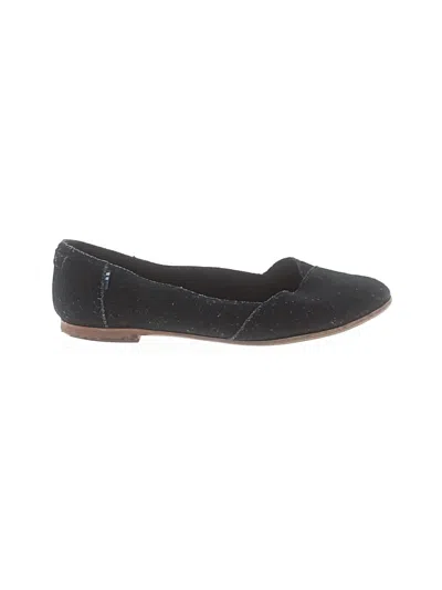 Pre-owned Toms Flats In Black