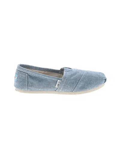 Pre-owned Toms Flats In Blue
