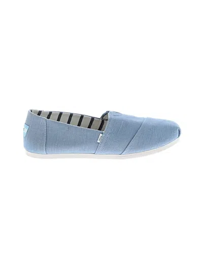 Pre-owned Toms Flats In Blue
