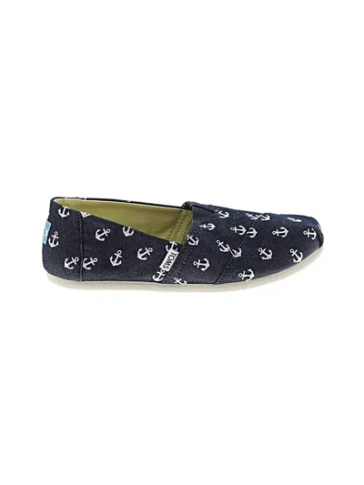 Pre-owned Toms Flats In Blue