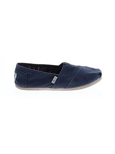 Pre-owned Toms Flats In Blue