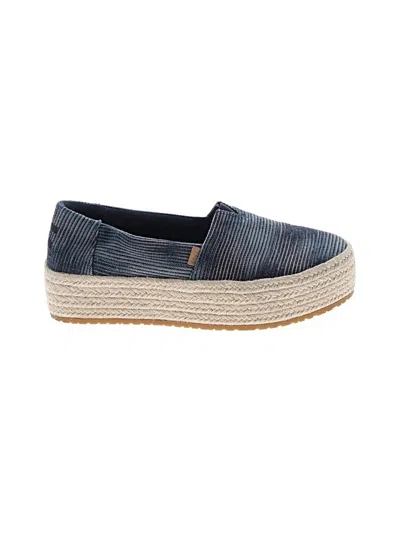 Pre-owned Toms Flats In Blue