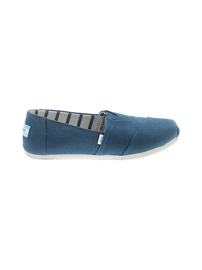 Pre-owned Toms Flats In Blue