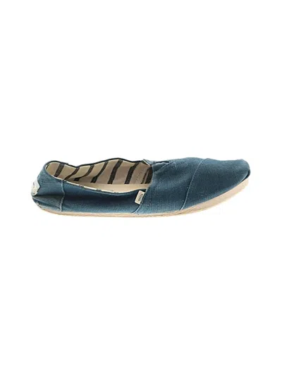 Pre-owned Toms Flats In Blue