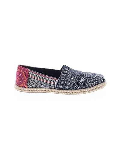 Pre-owned Toms Flats In Blue