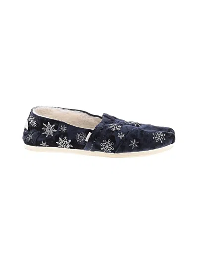 Pre-owned Toms Flats In Blue