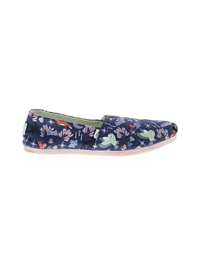 Pre-owned Toms Flats In Blue