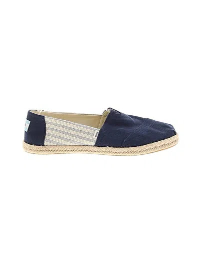 Pre-owned Toms Flats In Blue