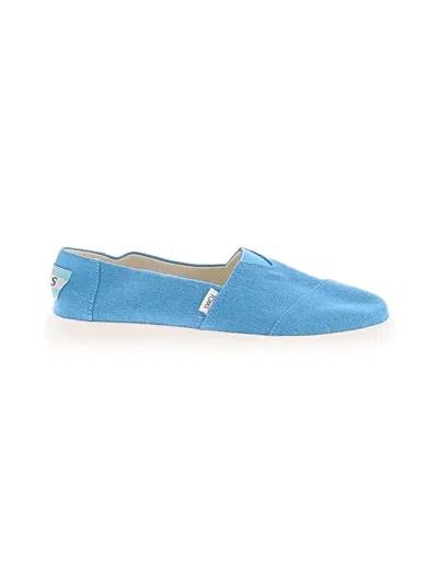 Pre-owned Toms Flats In Blue