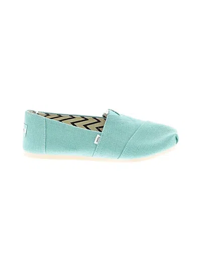 Pre-owned Toms Flats In Blue