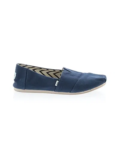 Pre-owned Toms Flats In Blue