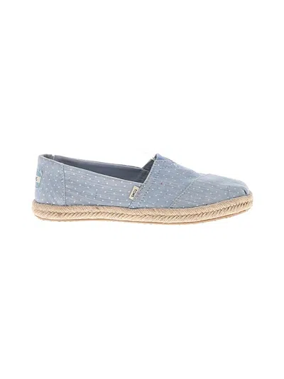 Pre-owned Toms Flats In Blue
