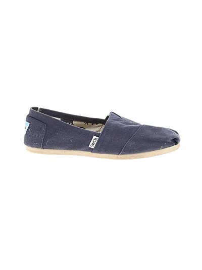 Pre-owned Toms Flats In Blue