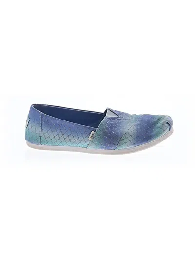 Pre-owned Toms Flats In Blue