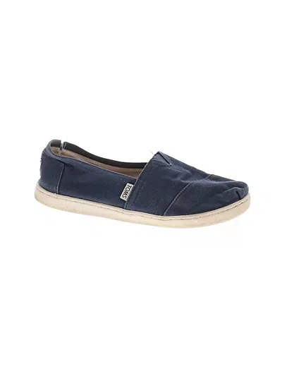 Pre-owned Toms Flats In Blue