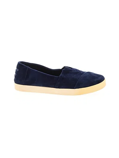 Pre-owned Toms Flats In Blue