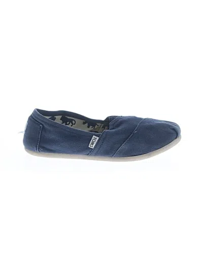 Pre-owned Toms Flats In Blue