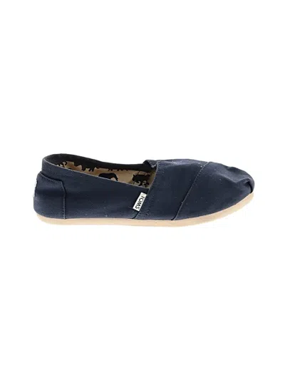 Pre-owned Toms Flats In Blue
