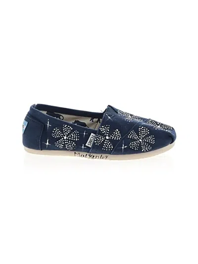 Pre-owned Toms Flats In Blue