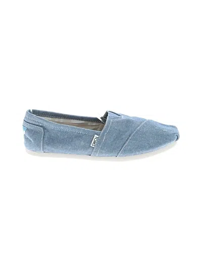 Pre-owned Toms Flats In Blue