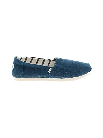 Pre-owned Toms Flats In Blue