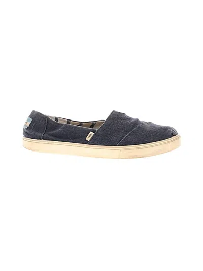 Pre-owned Toms Flats In Blue