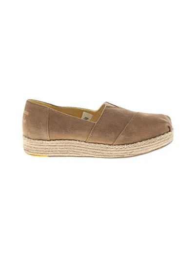Pre-owned Toms Flats In Brown