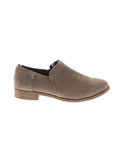 Pre-owned Toms Flats In Brown