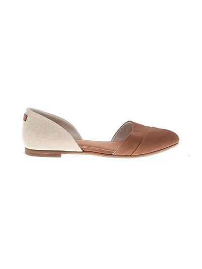Pre-owned Toms Flats In Brown