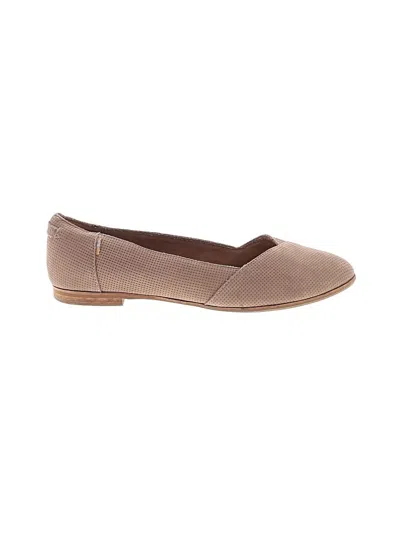 Pre-owned Toms Flats In Brown