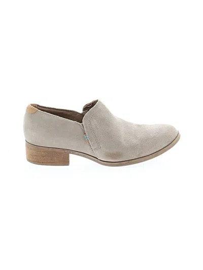 Pre-owned Toms Flats In Brown