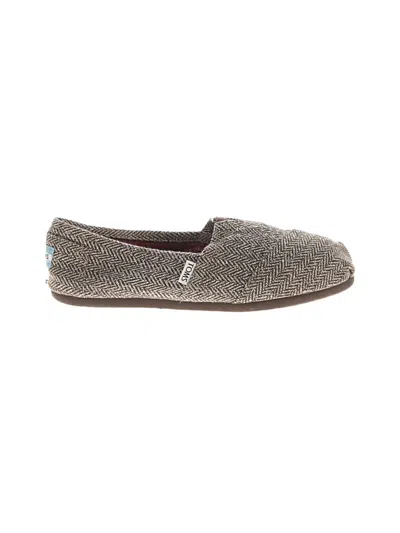 Pre-owned Toms Flats In Brown