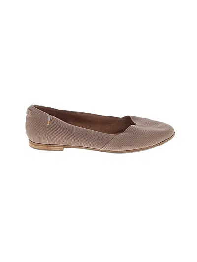 Pre-owned Toms Flats In Brown