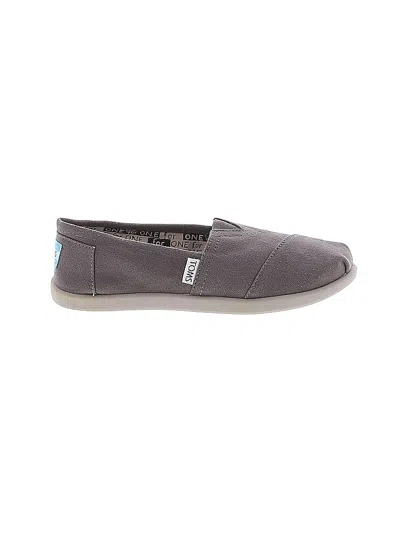 Pre-owned Toms Kids' Flats In Gray
