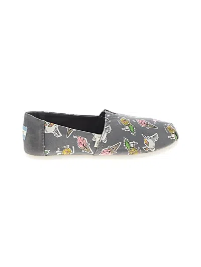 Pre-owned Toms Kids' Flats In Gray