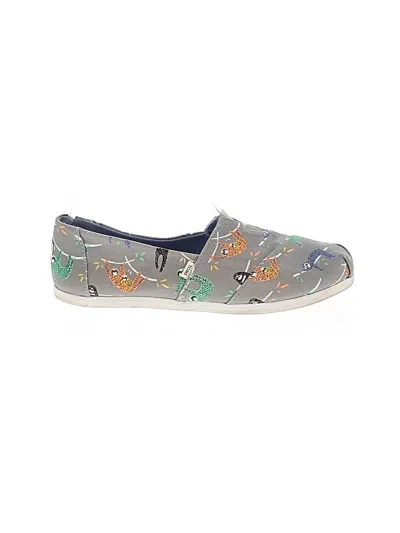 Pre-owned Toms Flats In Gray