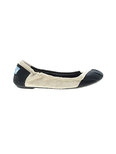 Pre-owned Toms Flats In Ivory