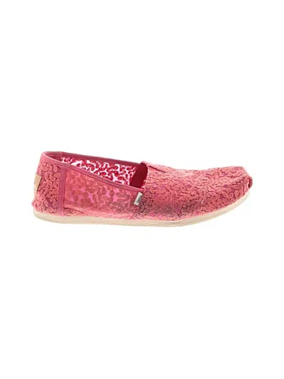 Pre-owned Toms Flats In Pink
