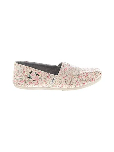 Pre-owned Toms Flats In Pink