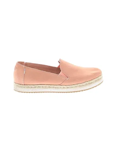 Pre-owned Toms Flats In Pink
