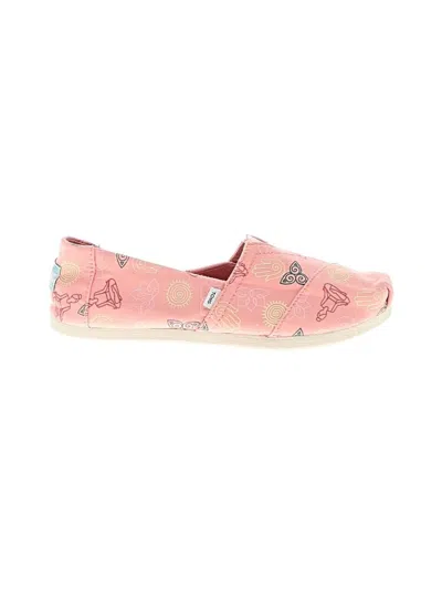 Pre-owned Toms Flats In Pink