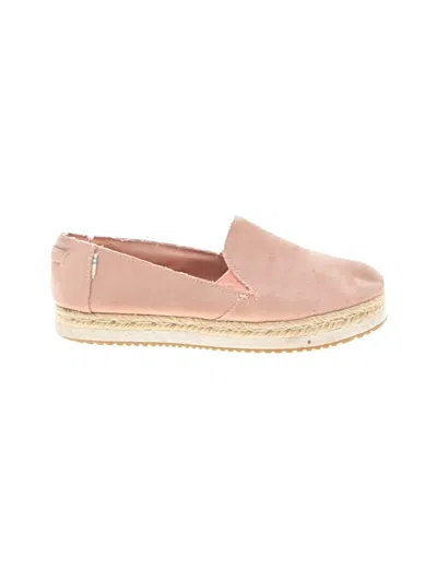 Pre-owned Toms Flats In Pink