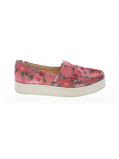 Pre-owned Toms Flats In Pink