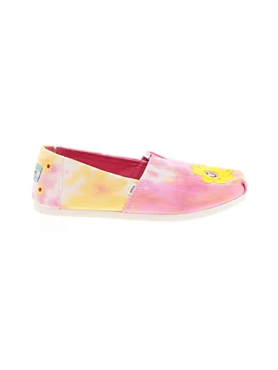Pre-owned Toms Flats In Pink
