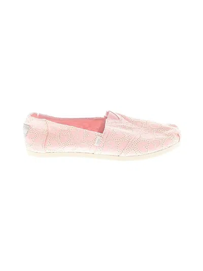 Pre-owned Toms Flats In Pink