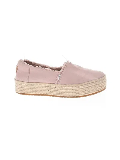 Pre-owned Toms Flats In Pink