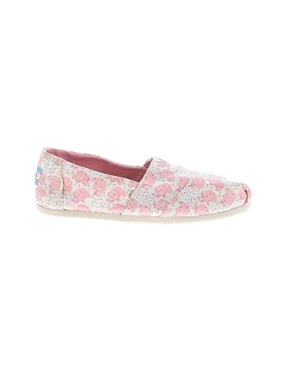 Pre-owned Toms Flats In Pink