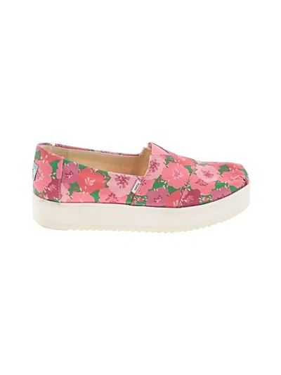 Pre-owned Toms Flats In Pink